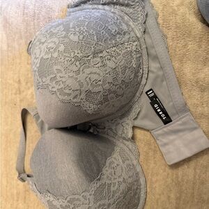 Torrid Light Gray Lace Bra
